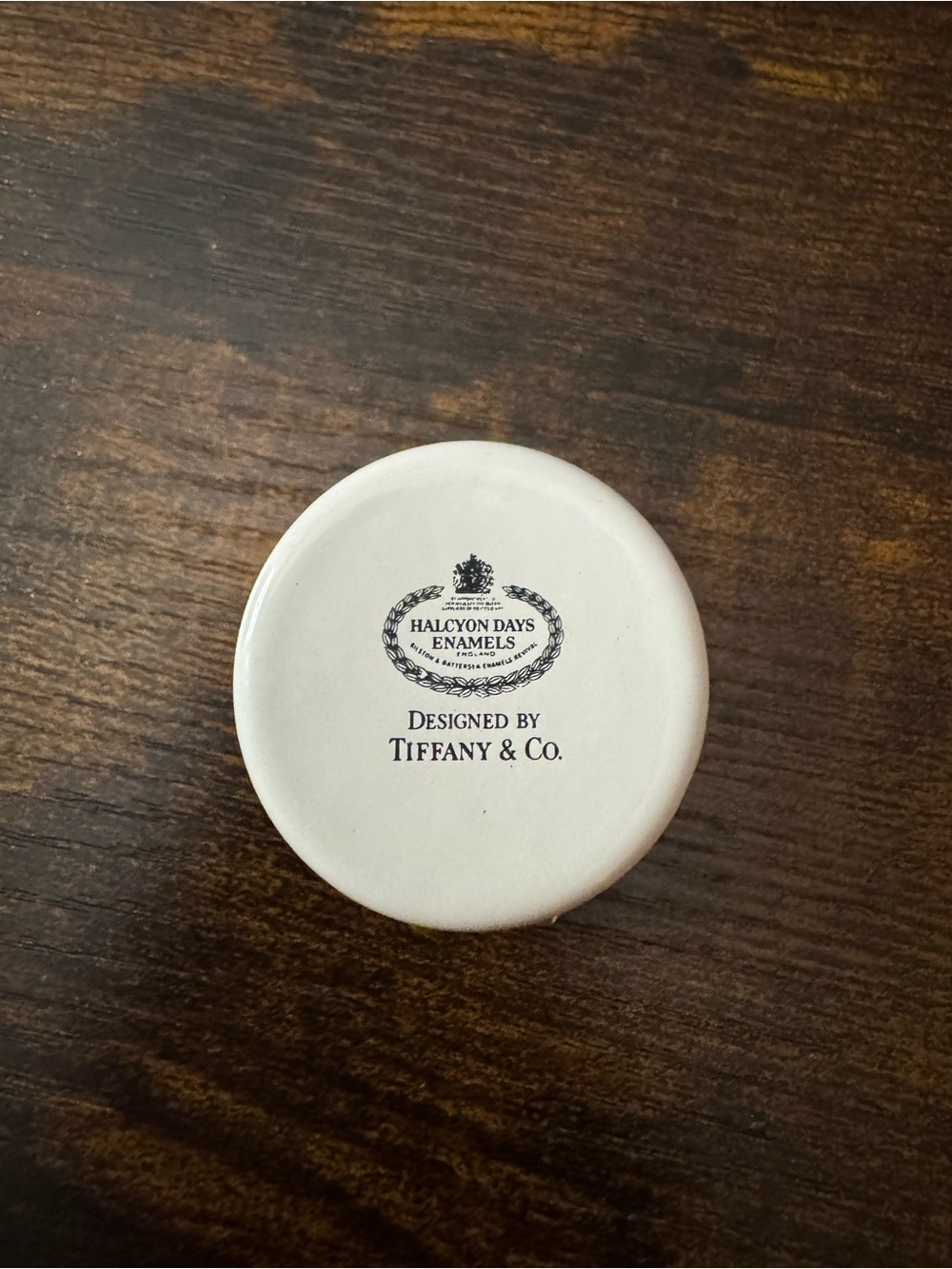 Tiffany & Co. White Enamel Halcyon Days Trinket Box 1995